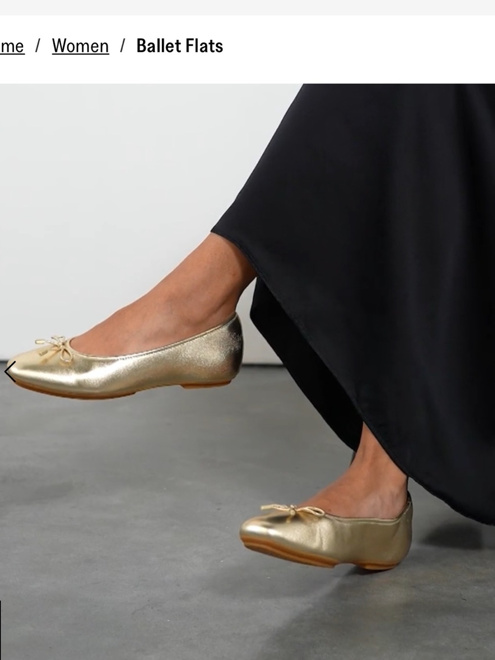 Fitflop y DELICATO BOW Gold Metallic Ballet Flats with Bow Trim - Picture 10 of 13
